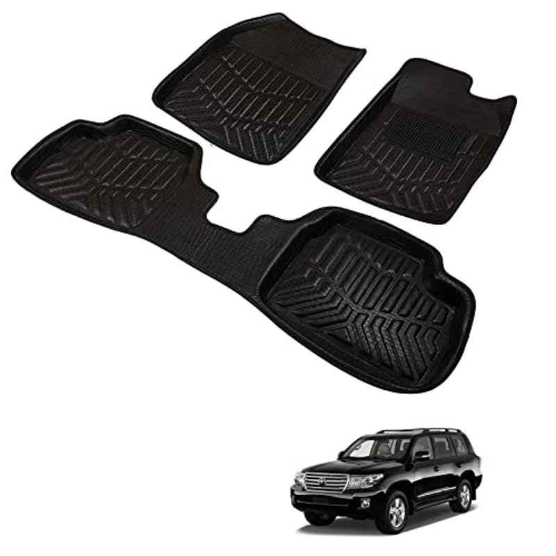 Kozdiko 3D Black Car Foot Mat Set for Toyota Land Cruiser, dshbdhb263