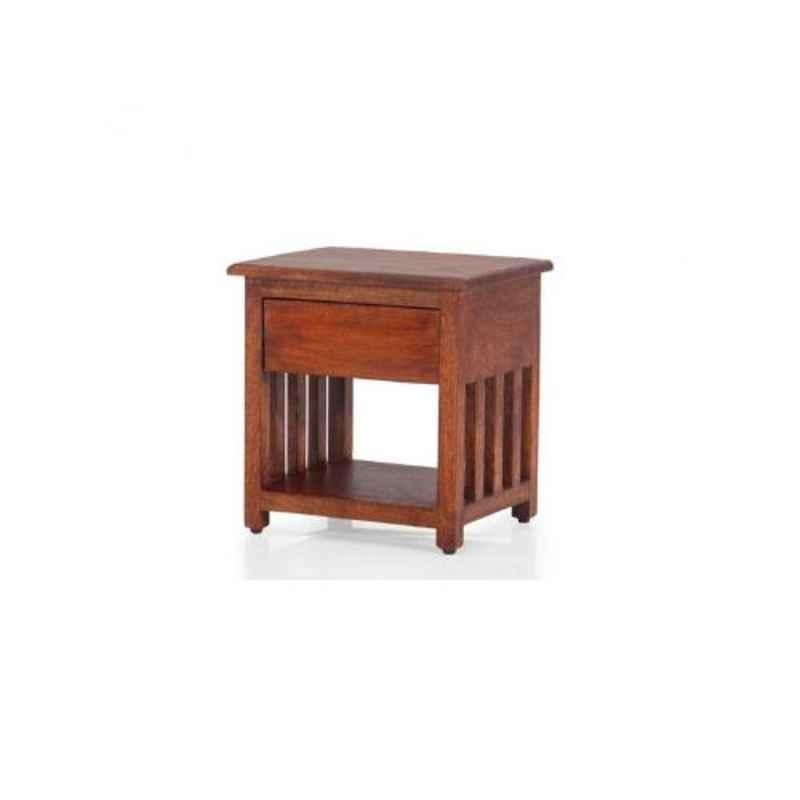 Angel Furniture 40x30x55cm Honey Finish Sheesham Wood Side Table, AF-126h