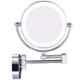 Aquieen Brass Chrome Polished Wall Mounting Magnification LED Shaving & Make Up Mirror