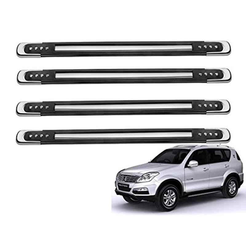 Kozdiko 4 Pcs Designer Black Bumper Protector Set for Mahindra Rexton, Koz-37277