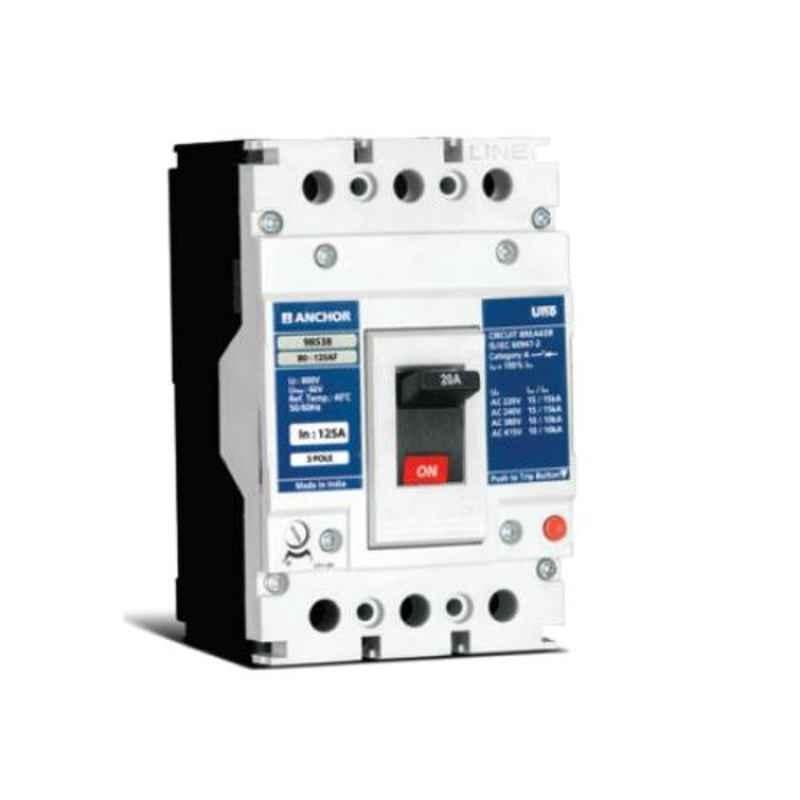 Anchor UNO 100A 3P 10kA B0 MCCB, 98528