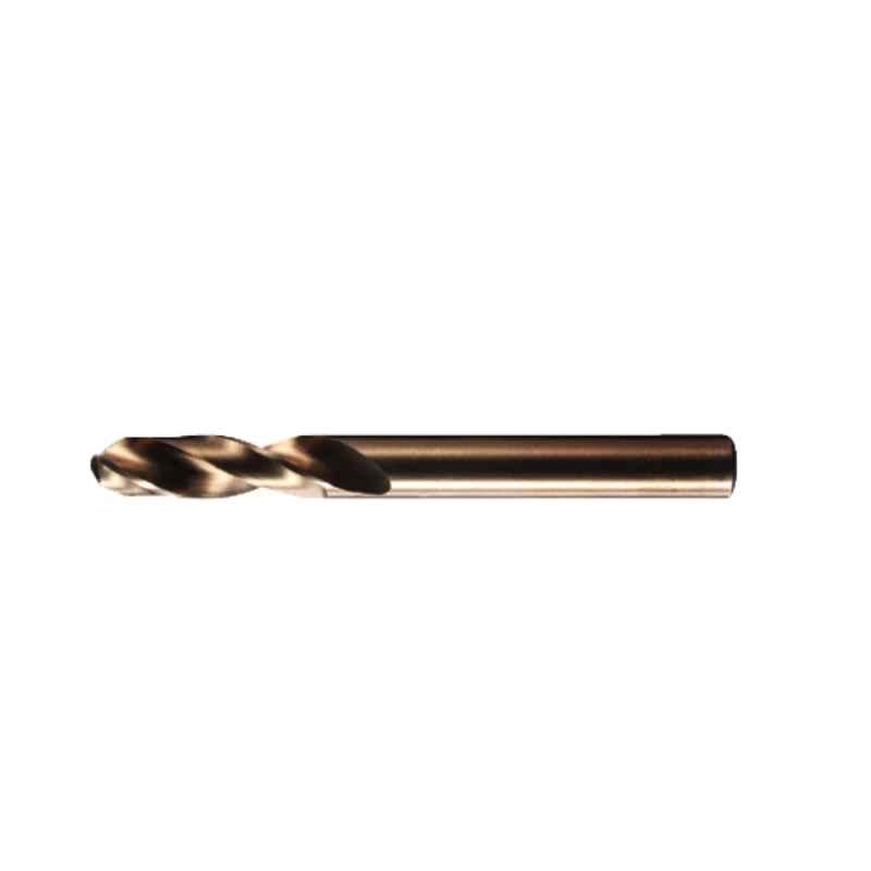 Presto 02111 8.731mm Bronze Surface HSCo Stub Series Straight Shank Drill Bit, Overall Length: 84 mm