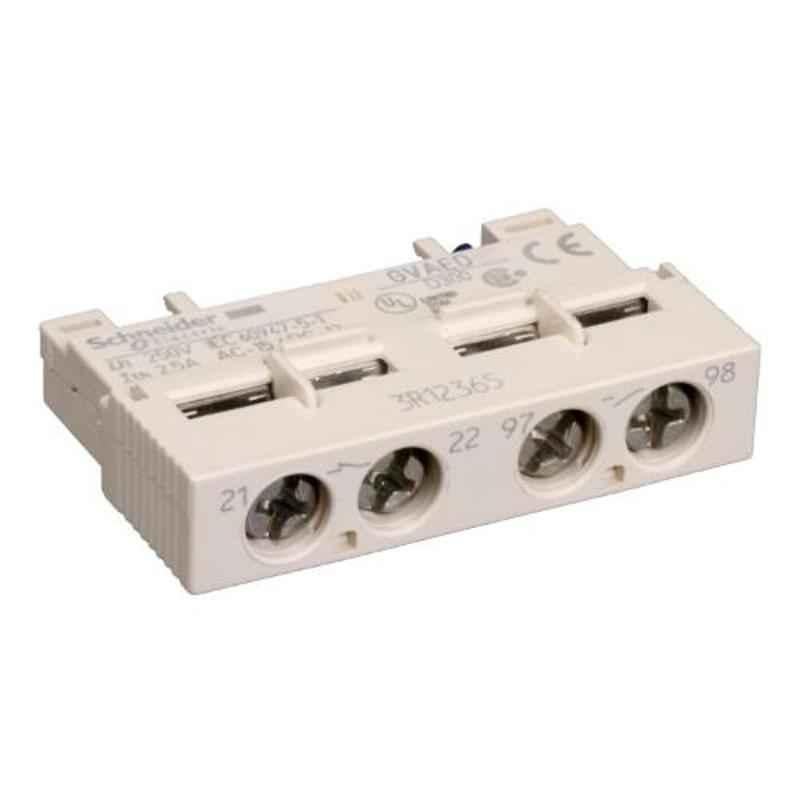 Schneider Electric 24-240VAC 1 NO+1 NC Auxiliary Contact Block Circuit Breaker, GVAED011