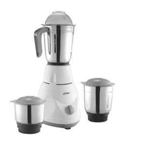 Almo Super Smart Turbo DX 550W White & Grey ABS Hybrid Copper Motor Mixer Grinder with 3 Jars, Blend Master Treo