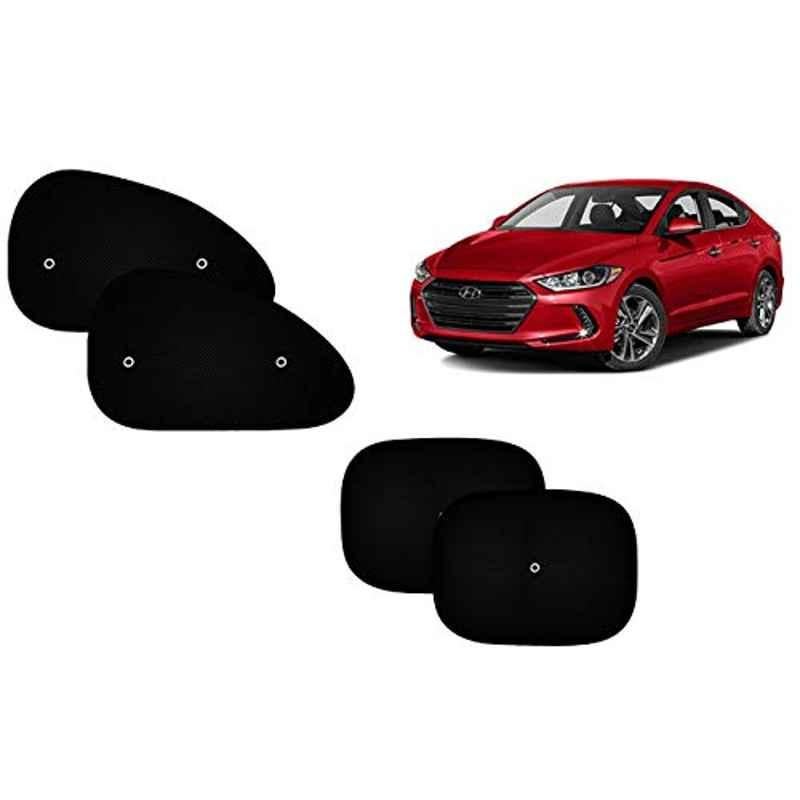 Auto Pearl 4 Pcs PVC & Mesh Black Window Side Sun Shade Set for Hyundai Elantra 2017