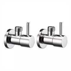 Fastgear Stainless Steel Silver Chrome Finish Angle Valve, FG2214 (Pack of 2)
