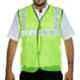 Laxmi Green Polyester Safety Jacket, AZSJGR15 (Pack of 15)