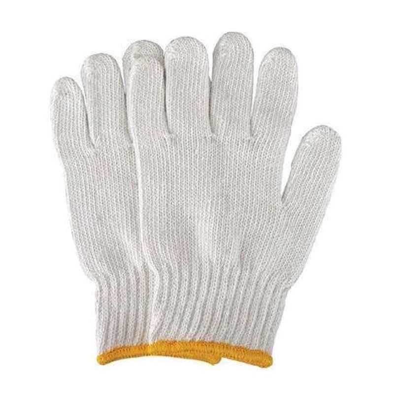 Shree Rang 35g White Cotton Knitted Gloves, KH14