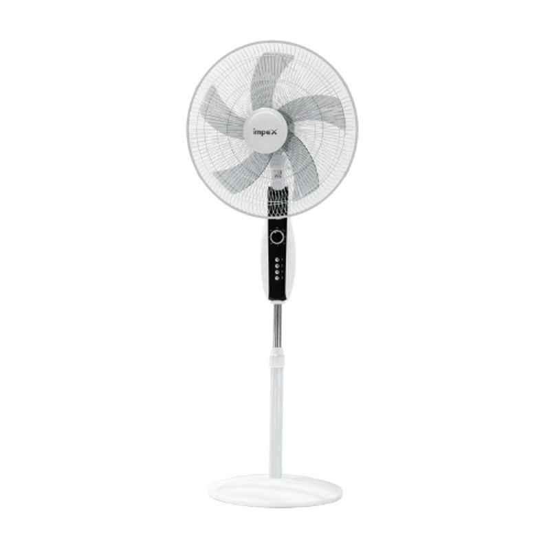 Impex 16 inch White & Black Pedestal Fan, PF 7502
