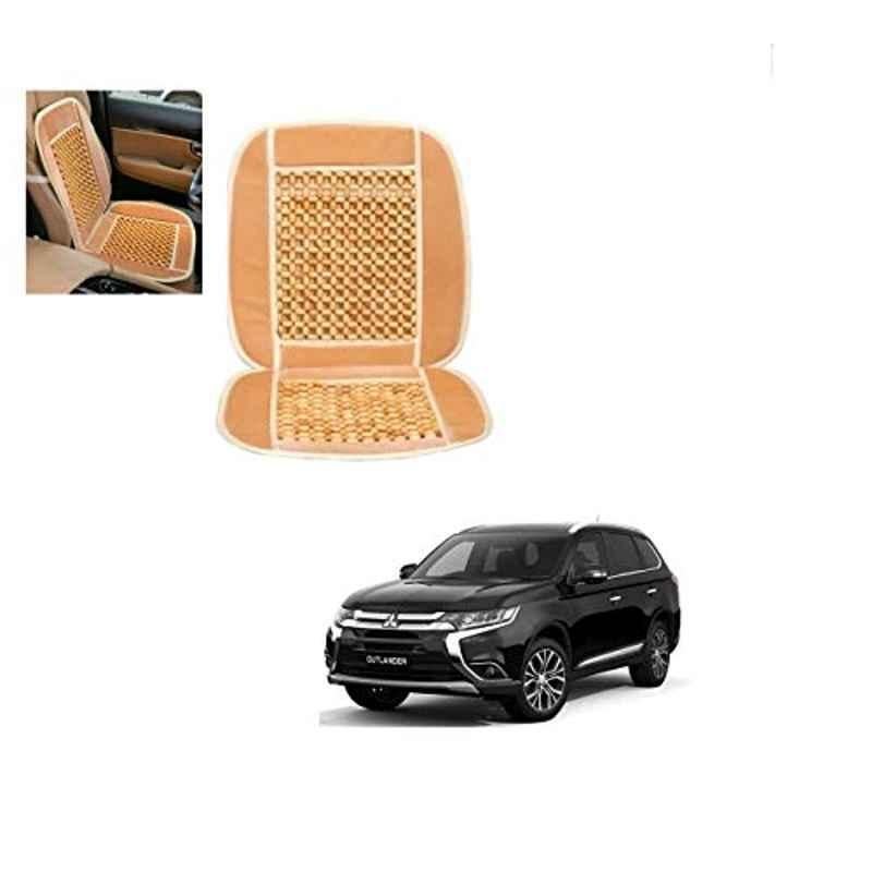Kozdiko Wooden Bead Seat with Beige Velvet Border for Mitsubishi Outlander