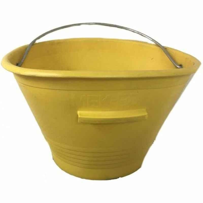 Mekedil 14 L Plastic Yellow Heavy Duty Bucket