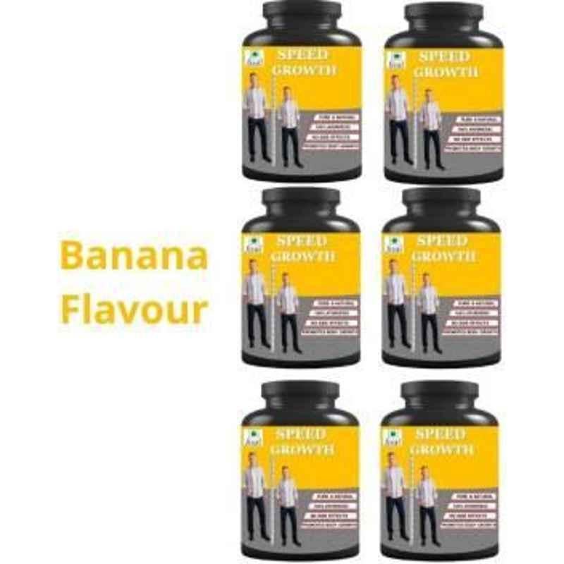 Hindustan Ayurved 100g Banana Flavour Speed Growth Height Supplement (Pack of 6)