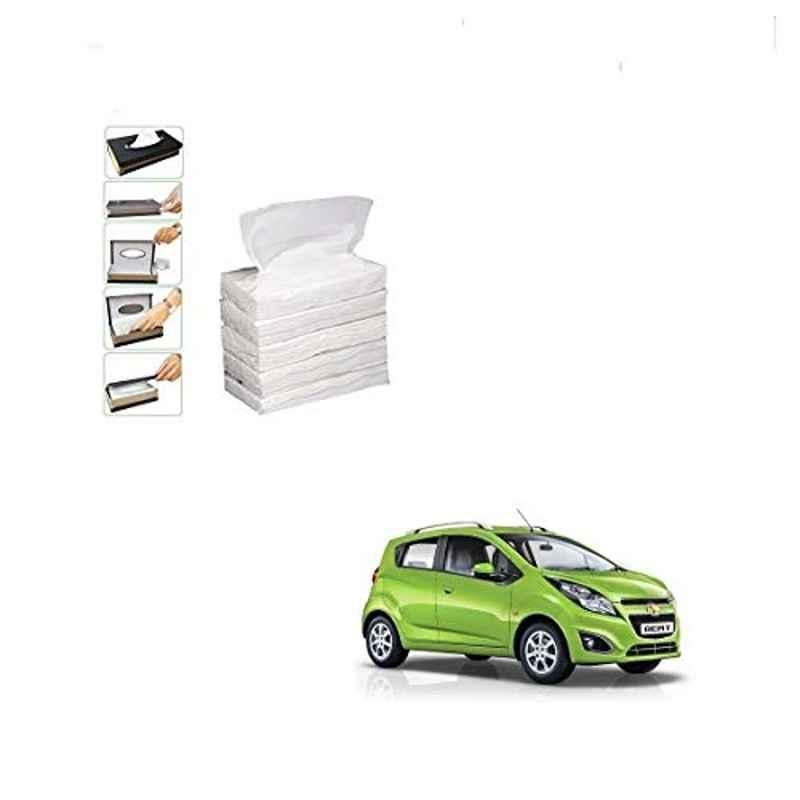Kozdiko 100 Pulls Dispenser Box Refiller Tissue Paper with 200 Sheets for Chevrolet Beat (Pack of 5)