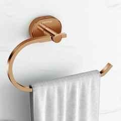 Plantex Stainless Steel Towel Hanger for Wash Basin/Hand Towel Hanger/Napkin Holder for Wash Basin/Bathroom Accessories PVD Rose Gold Finish Onix
