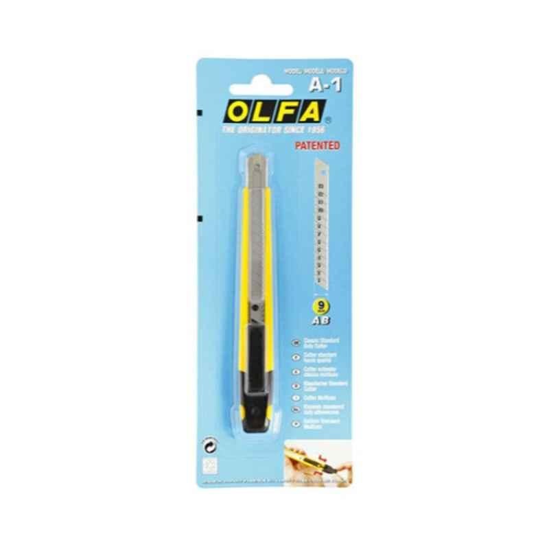 Olfa 9mm Yellow & Black Patented Cutter, A-1