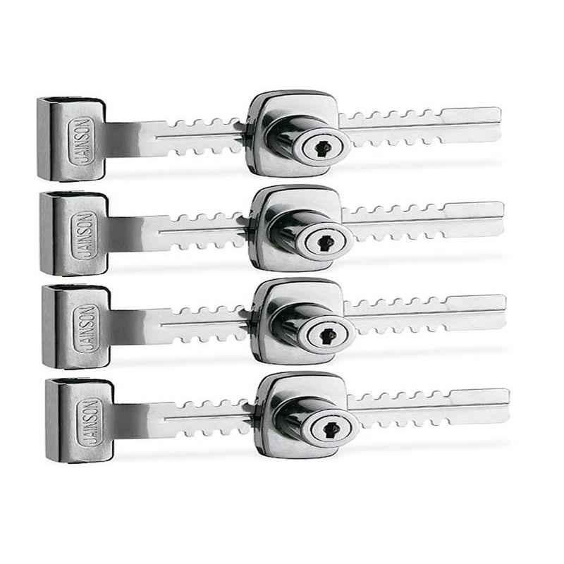 Smart Shophar 5 inch Steel Zinc Alloy Silver Tarmenet Glass Lock, SLK82GL-TARM-SL-P4 (Pack of 4)