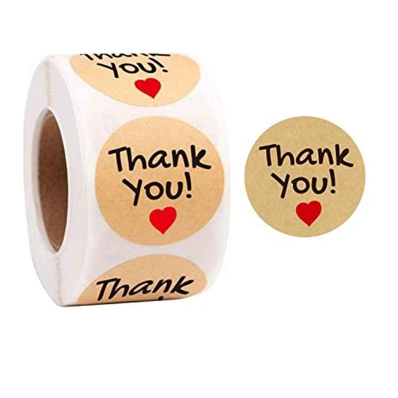 Rubik 1000 Stickers Neon Green Thank You Smiley Emoji Labels Sticker Roll (Pack of 2)