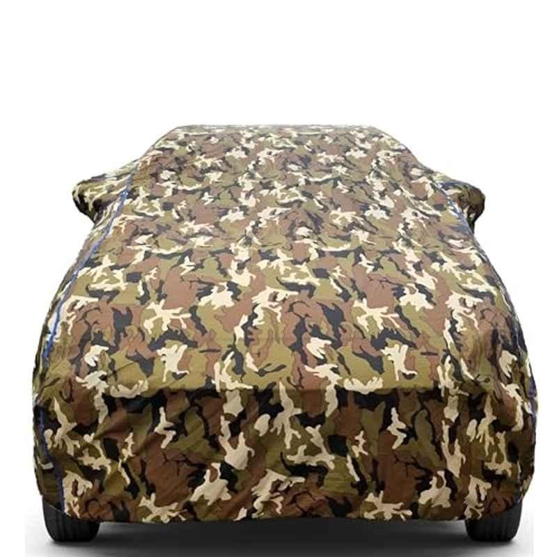 Aarex Auto Polyester Jungle 100% Waterproof Car Body Cover with Mirror Pocket, Triple Stitched, Heat Resistant & UV Protection for Tata Tiago
