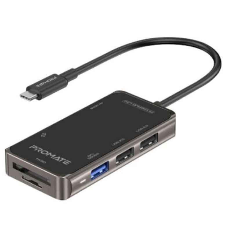 Promate PrimeHub-Lite 5Gbps Ultra-Fast Compact Multi-Port USB-C Hub