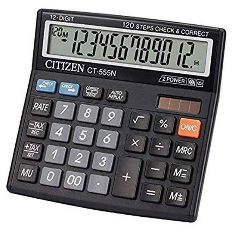 Citizen CT-555N Basic Black Calculator