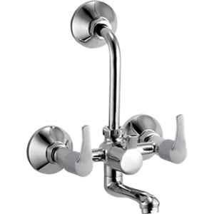 ProHome PureFlow Brass Silver Chrome Finish 2-in-1 Wall Mixer for Hot & Cold Water