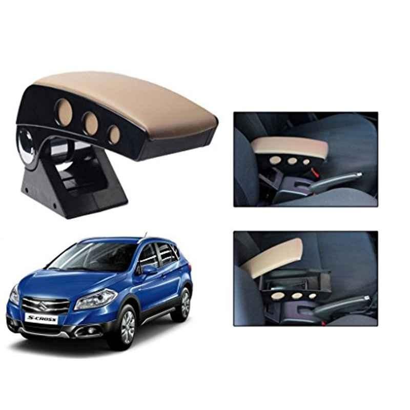 Kozdiko Beige Chrome Finish Car Armrest for Hyundai Sonata Fluidic