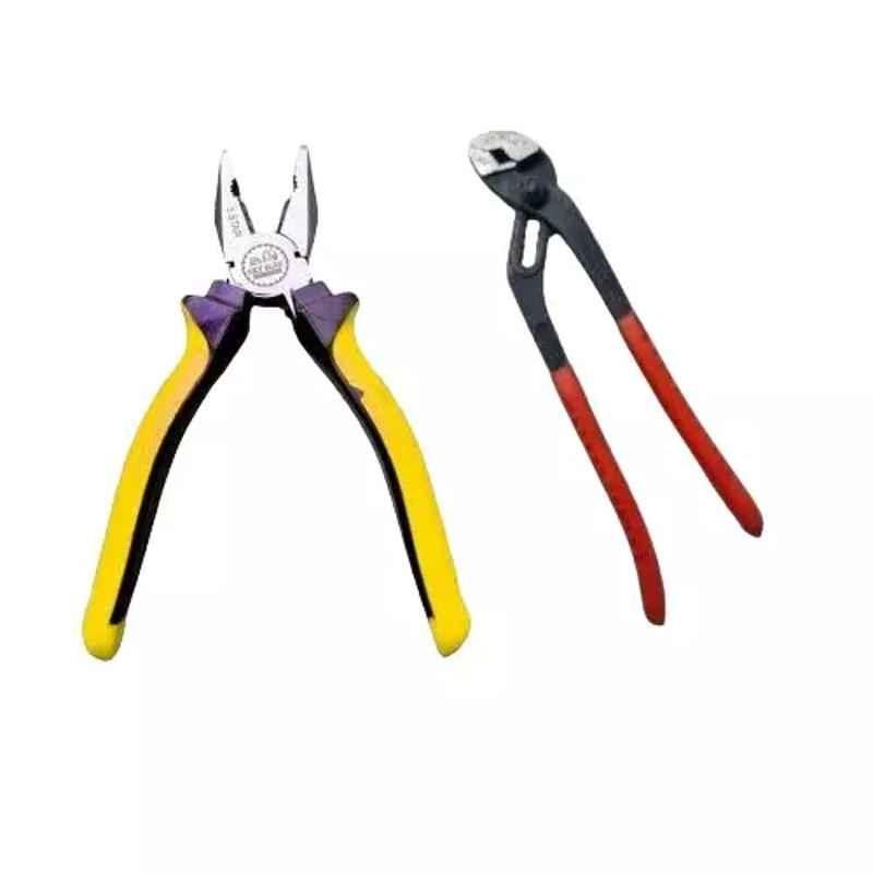 Sky Blue 2 Pcs 8 inch Multicolour 2 Cutting Wire False Piece Lineman Plier Combo, SBE278