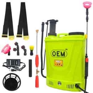 OEM 18 Liter 8A 12V Plastic Green Knapsack Battery Sprayer