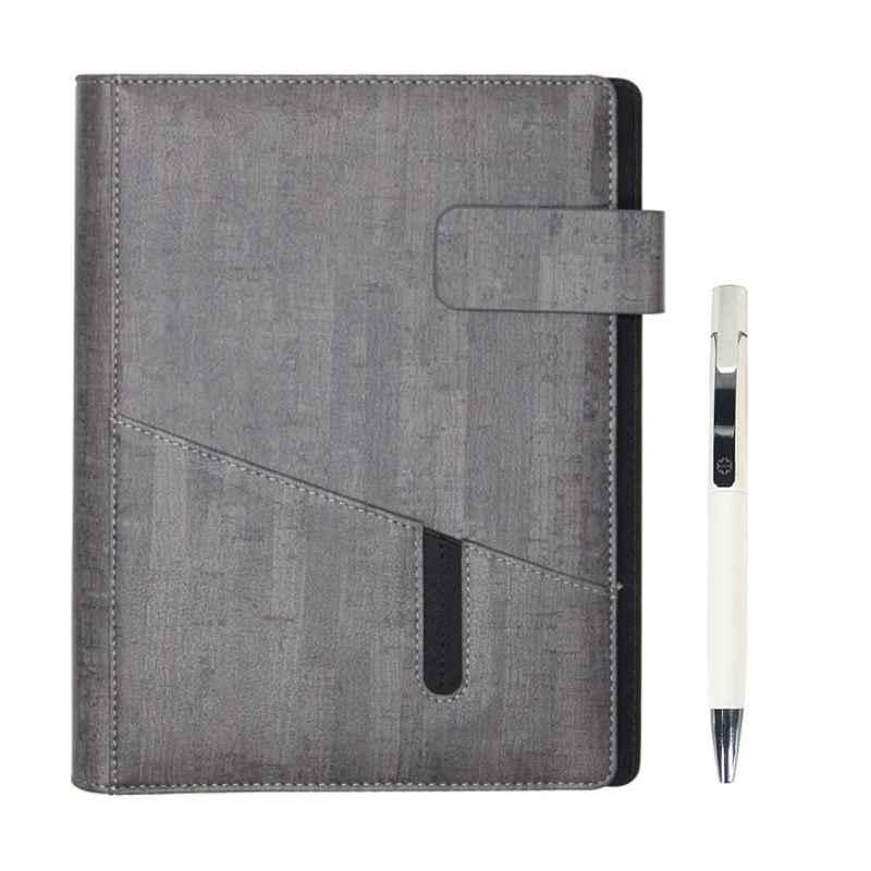 Stolt Whiz PU Leather Grey Cover Business Diary with Pen