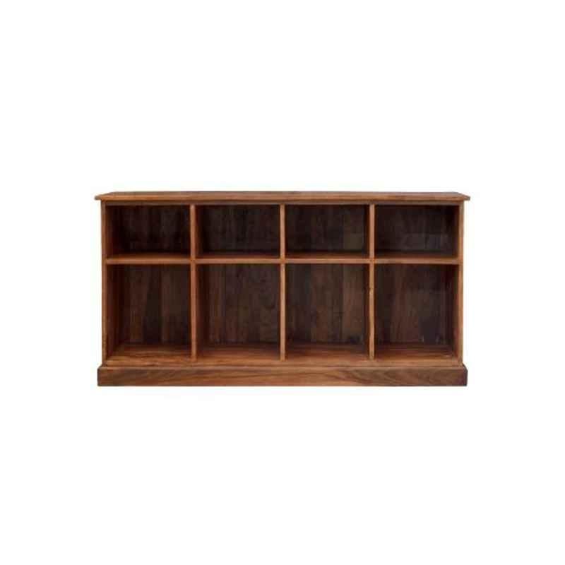 Angel Furniture 135x41x70cm Honey Finish Solid Sheesham Wood Space Saver Large Bookshelf, AF-186H