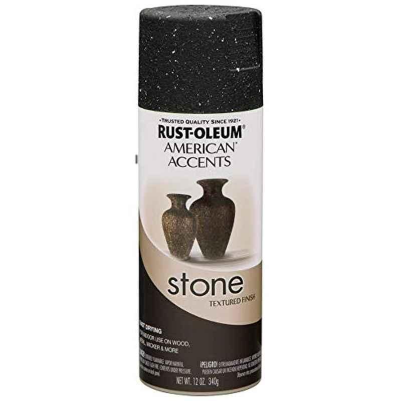 Rust-Oleum American Accents 12 Oz Black 7991830 Stone Spray