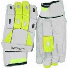 QUIT-X Cotton & PU Leather Lime Green Upper Cut Batting Gloves