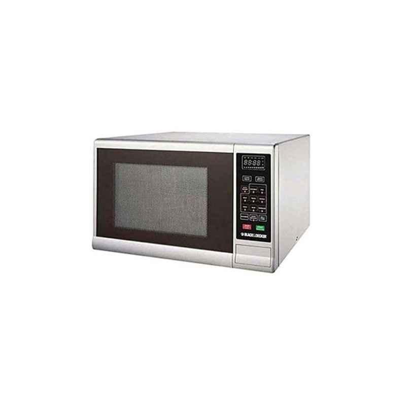 Black & Decker 900W Silver & Black Microwave Oven with Grill, MZ3000PG-B5