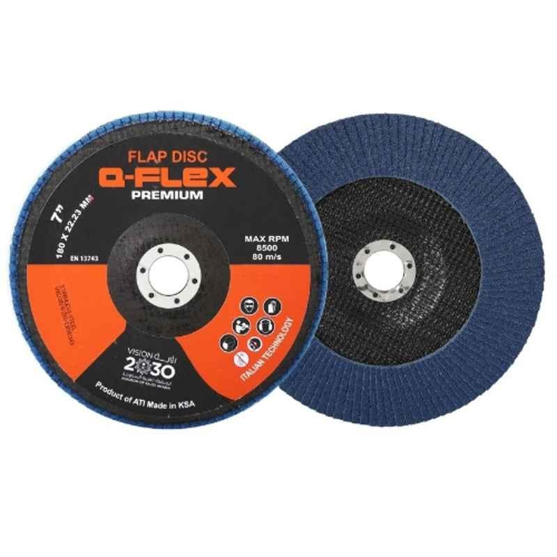 Q-Flex 180x22.23mm Z60 T27 Zirkon Flap Disc for Stainless Steel, LIP