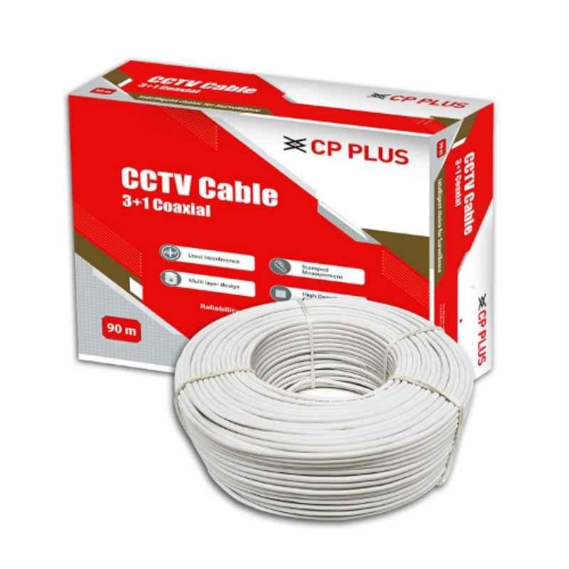 CP Plus 90m Copper 3 Plus 1 CCTV Cable, CP-ECC-90R
