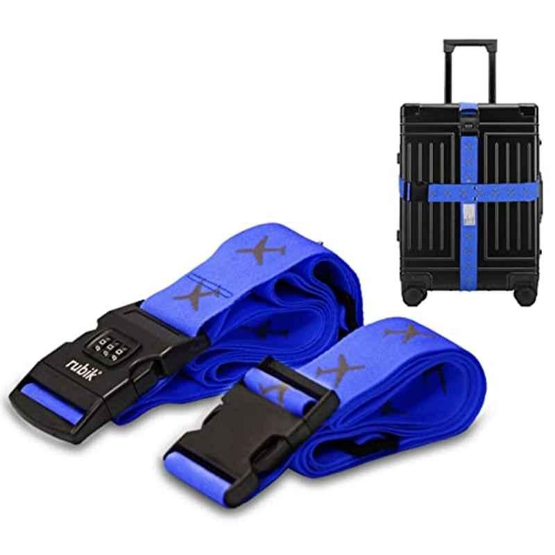 Rubik 210x5cm Blue Luggage Strap Belt, RBLSBA2 (Pack of 2)