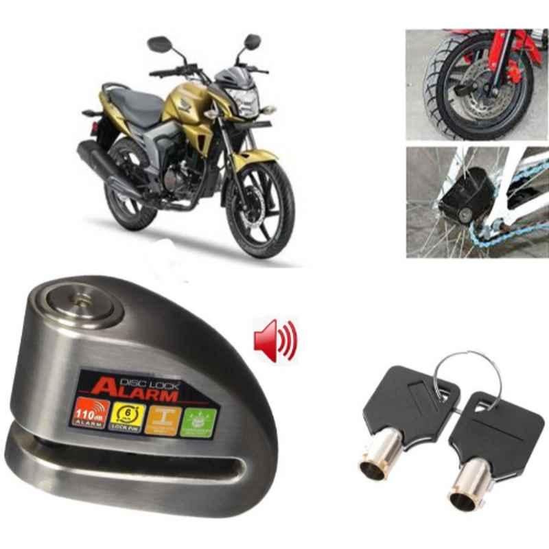 Auto Pearl Steel Black Anti-Theft Alarm Disc Brake Lock for Unicorn Dazzler, Lock_365