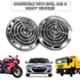AllExtreme Shon Vibro Deluxe Bike & Car Horns Super Loud Sound Air Siren (12V, Black & Silver), (Pack of 2)