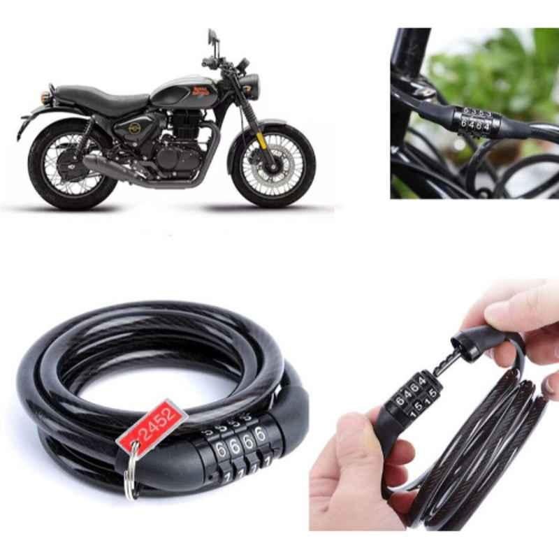Auto Pearl PVC & Plastic Black Combination Cable Lock for Hunter 350