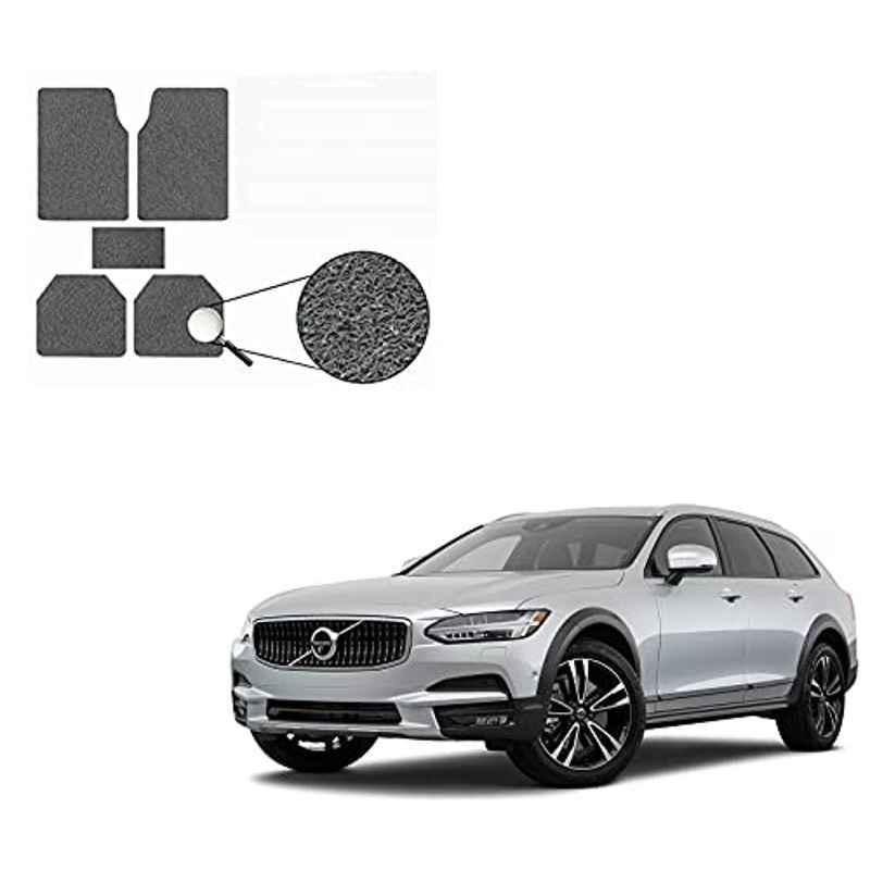 Kozdiko 5 Pcs Grey Heavy Duty Anti-Slip Noodle Nomad Style Car Floor Mat Set for Volvo V90