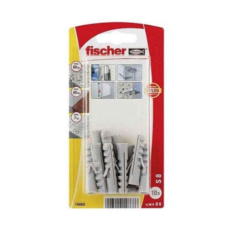 Fischer Blister S-8 Fixing Plug, 14868 (Pack of 10)