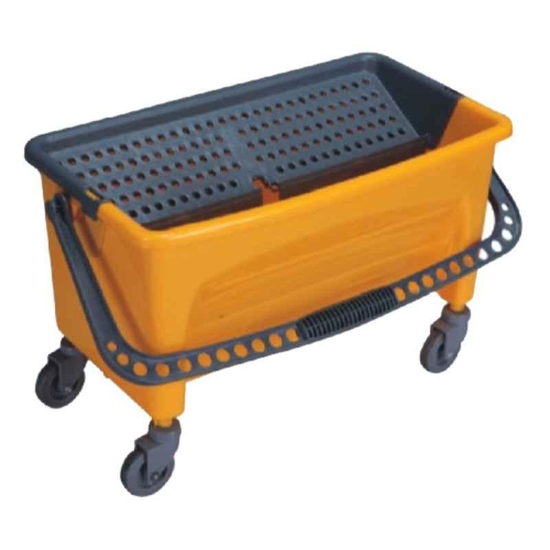 Baiyun 68x37x42.5cm 42L Yellow Rectangular Cleaning Bucket, AF08174