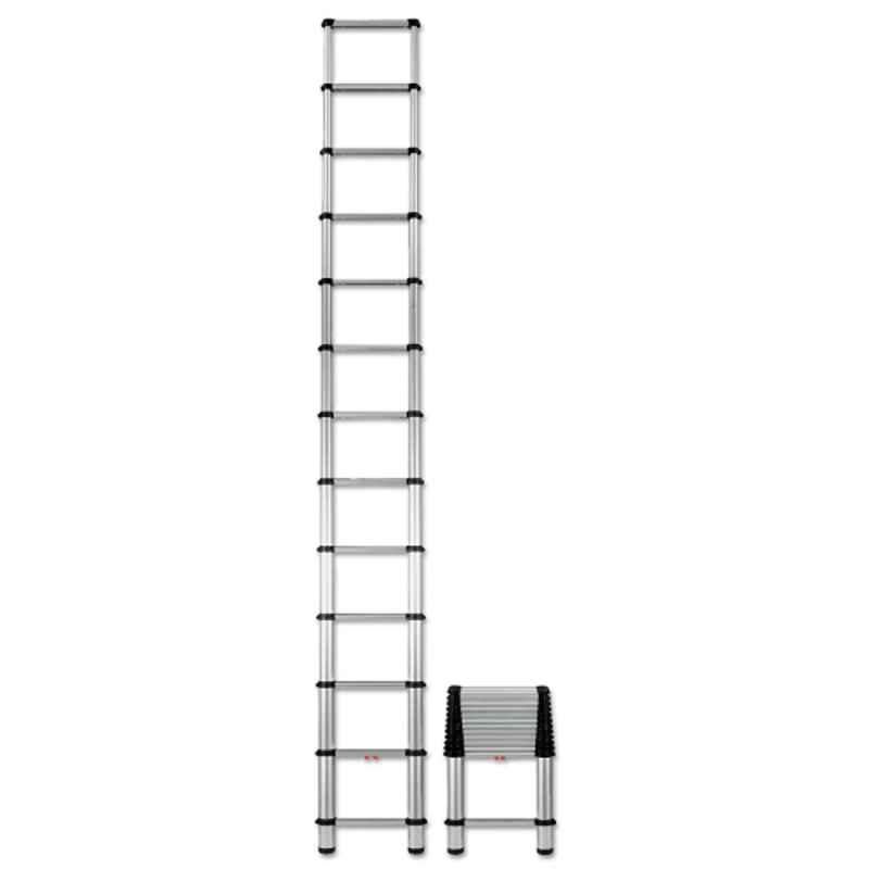 Ferm TLM1001 150kg 3.2m Silver Aluminum Telescopic Ladder