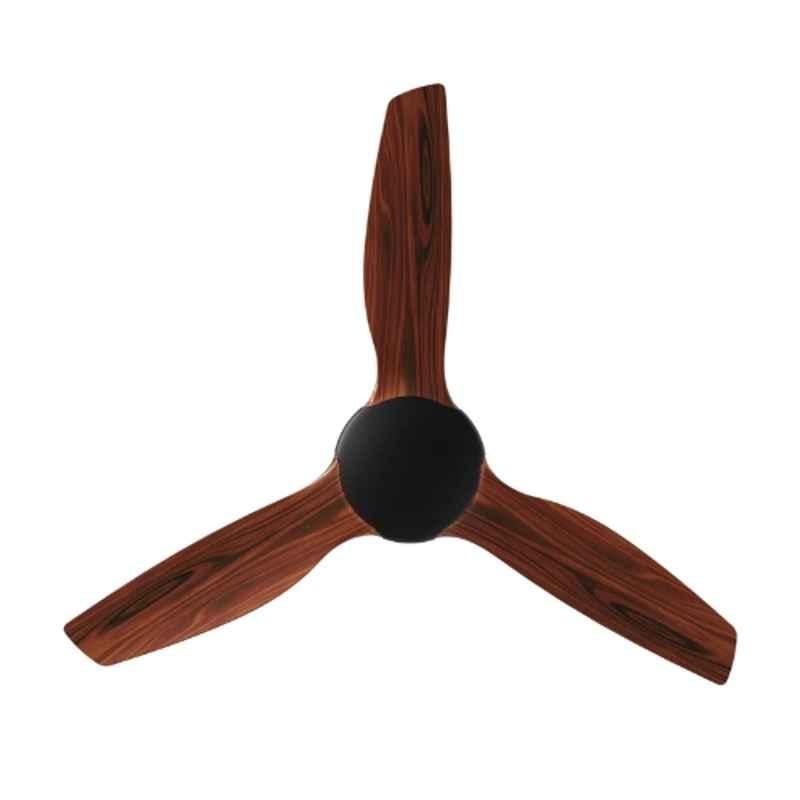 Voltage Flo Series Glideflo 45W 350rpm Teak 5 Star 3 Blade BLDC Ceiling Fan with Remote & 2 Years Warranty, 1320PBWO, Sweep: 1320 mm