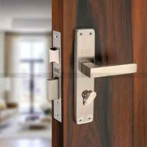 Duke 8 inch 25-40mm Stainless Steel Mortise Lock Set with 3 Keys & Brass Cylinder, 302+1005SSCYOSK