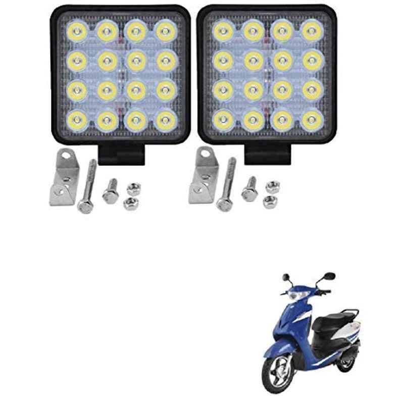 Buy Kozdiko 2 Pcs 48W White Square LED Scooty Beam Light Set for Indus Yo Xplor Online At Price 524