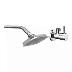 Fastgear 2 Pcs Turbo Stainless Steel Silver Chrome Finish Faucet Set with Shower, FG173
