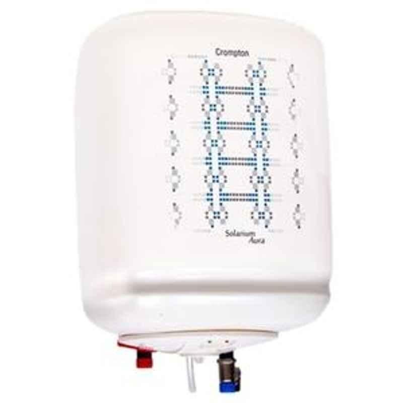 Crompton Storage Water Heater 10L White And Blue Solarium Aura1 ASWH1310-WHT/BLU