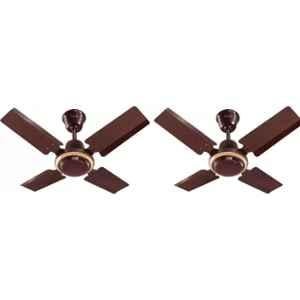 Zigma Breeze Turbo 50W 400rpm Deep Metallic Brown Regular 4 Blade Ceiling Fan, Sweep: 600 mm (Pack of 2)