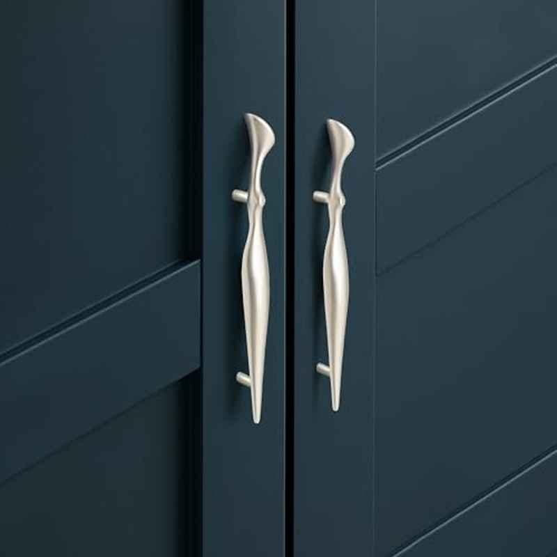 Plantex 96mm Zinc Satin Pull Cabinet Handle for Home & Office, APS-DTC-9136-SATIN-96MM-PK-2 (Pack of 2)